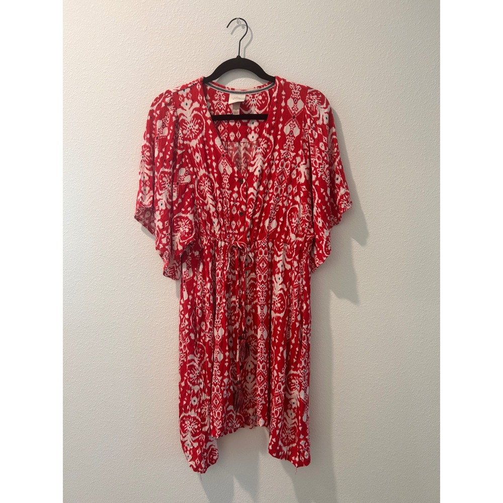 Knox Rose Red and White Printed Midi Dress